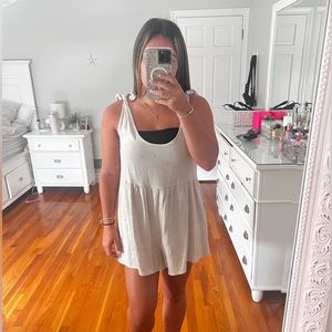 Beige Princess Polly Romper